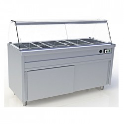 Ψυχώμενο επιδαπέδιο bain marie για 5 λεκανάκια G/N 1/1